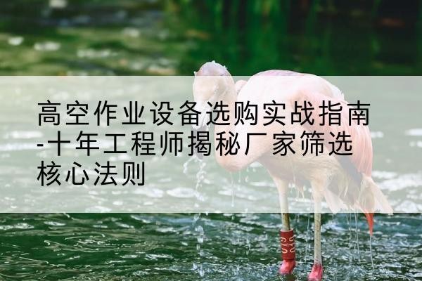 阿拉善左旗剪叉式升降机厂家-高空作业设备选购实战指南-十年工程师揭秘厂家筛选核心法则