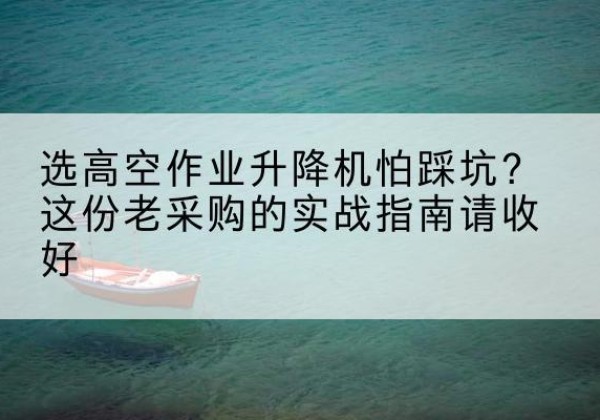 阿拉善左旗高空作业升降机厂家推荐-选高空作业升降机怕踩坑？这份老采购的实战指南请收好