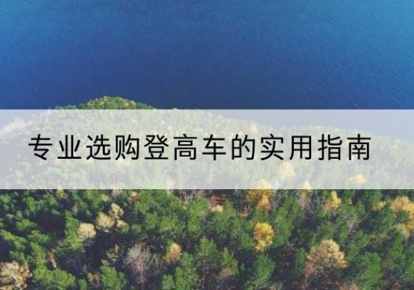 阿拉善左旗电动登高车厂家推荐-专业选购登高车的实用指南