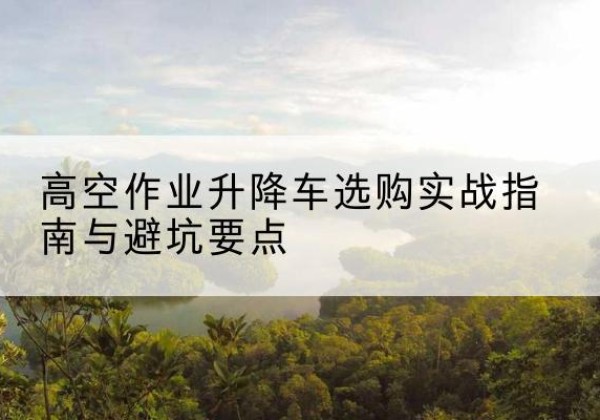 阿拉善左旗升降车怎么选-高空作业升降车选购实战指南与避坑要点